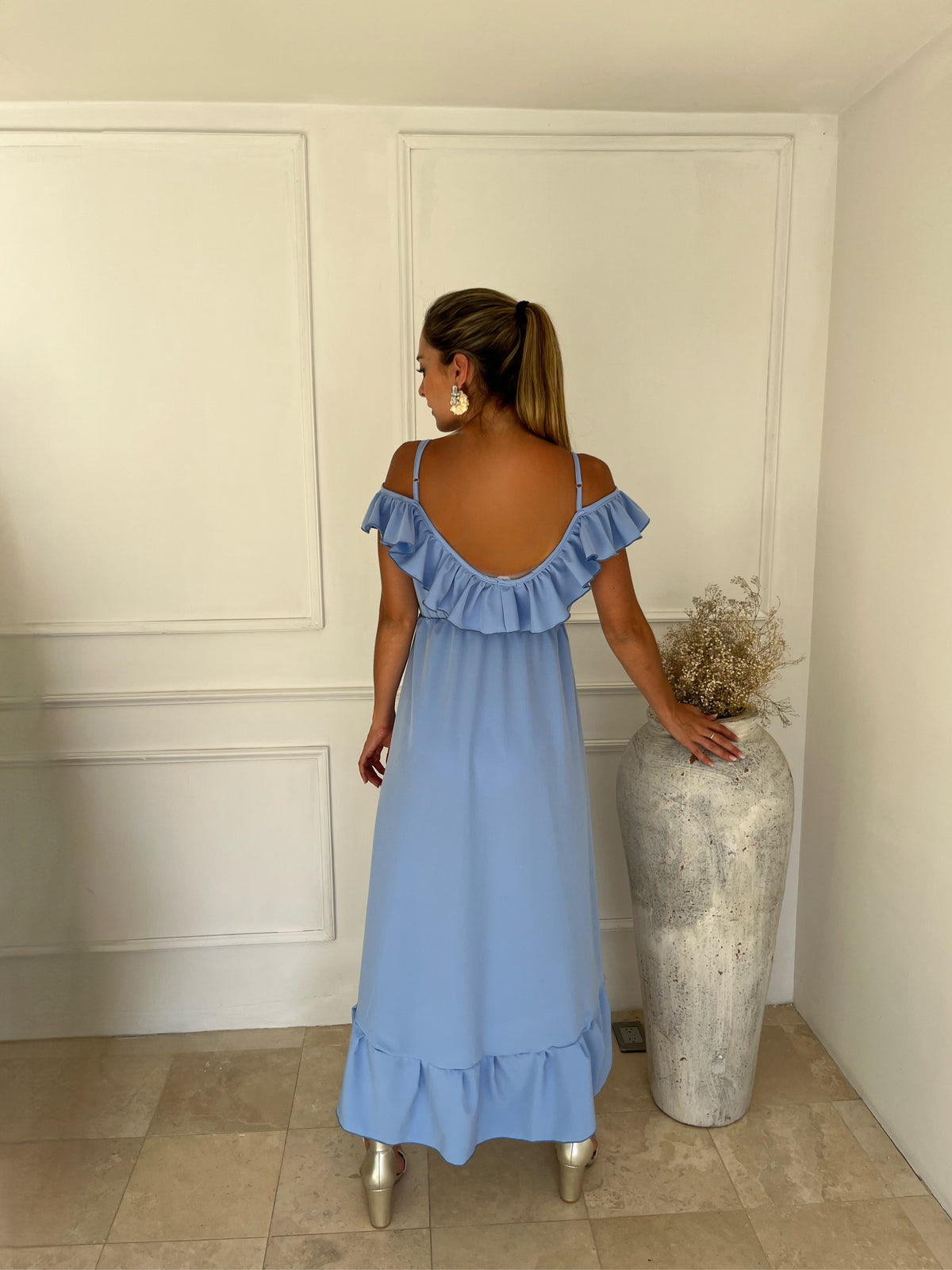 Vestido de maternidad Carlota azul madrid