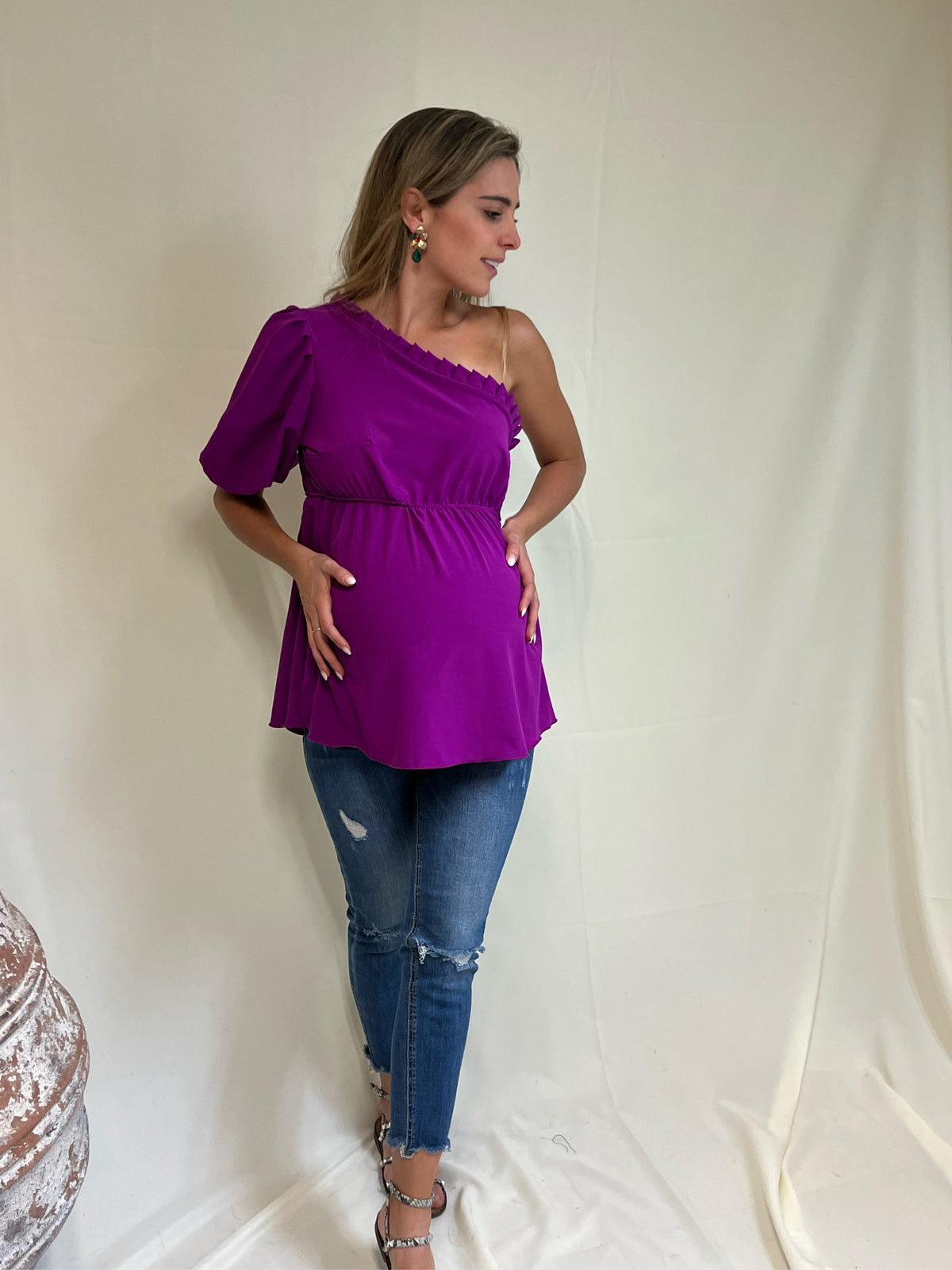 Maternity blouse, Patty mulberry